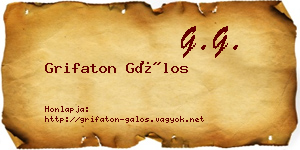 Grifaton Gálos névjegykártya